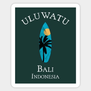 Uluwatu Bali Indonesia Vintage Surfboard Sticker